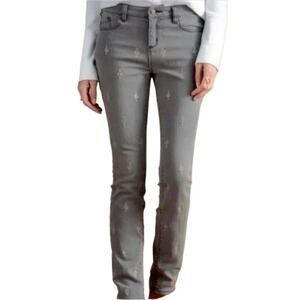 Sundance Primrose Fit Sequins Gray Skinny Boyfriend Jeans‎ Women’s Size 27 Denim